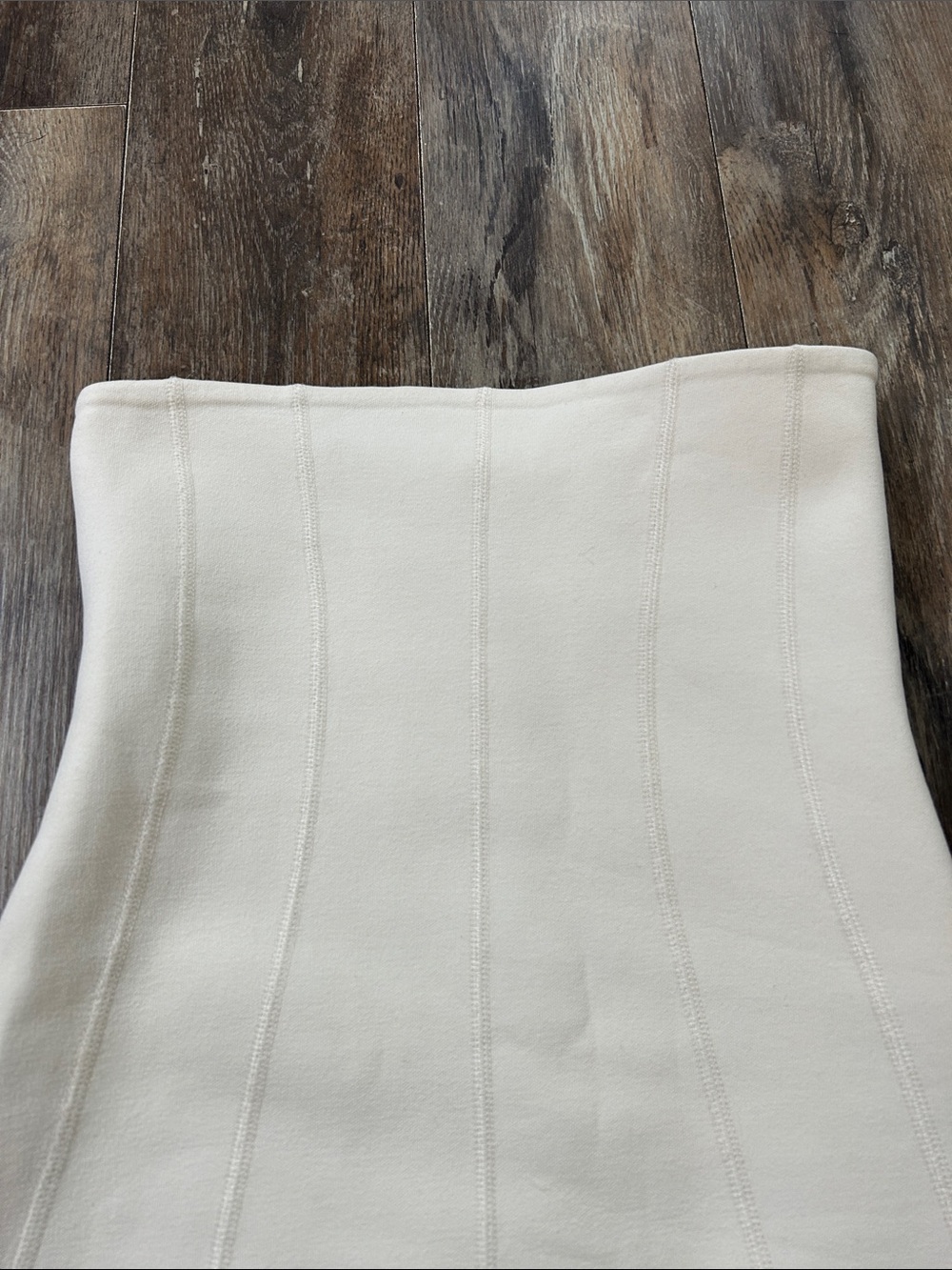 Zara Strapless Cream Fit-and-Flare Dress - Picture 2 of 8